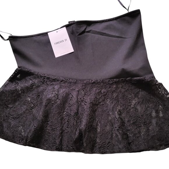 Forever 21 Set 2 pieces Beautiful Formal pants Green/Lace blouse Black size S - Picture 3 of 5